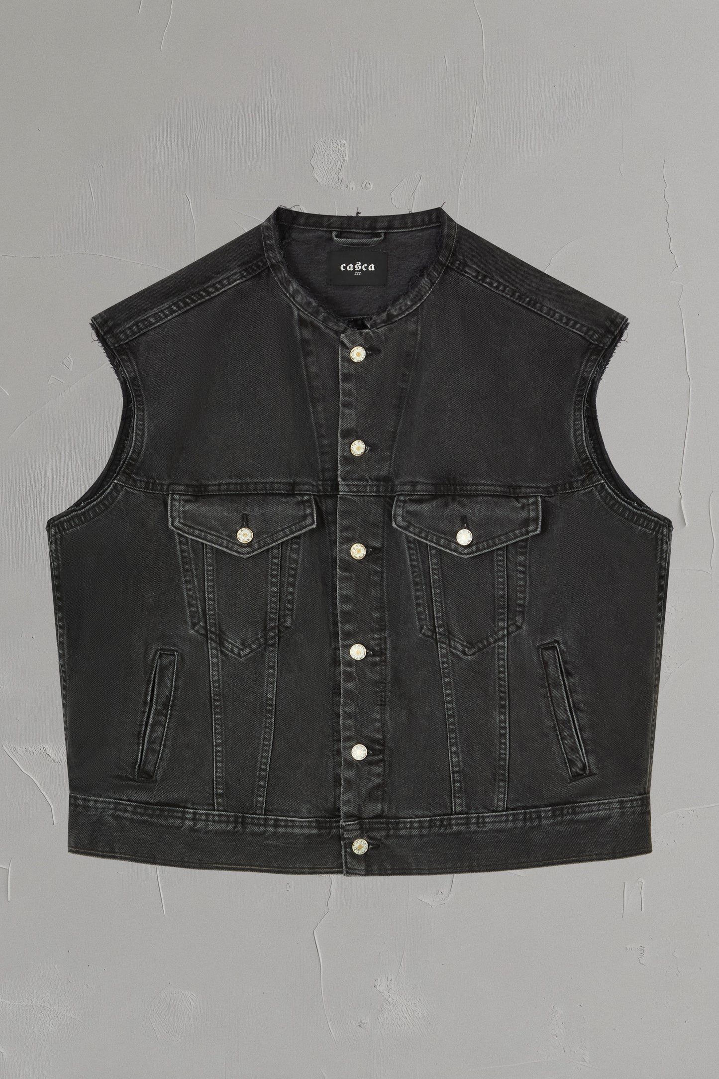 DENIM VEST AND HOODIE
