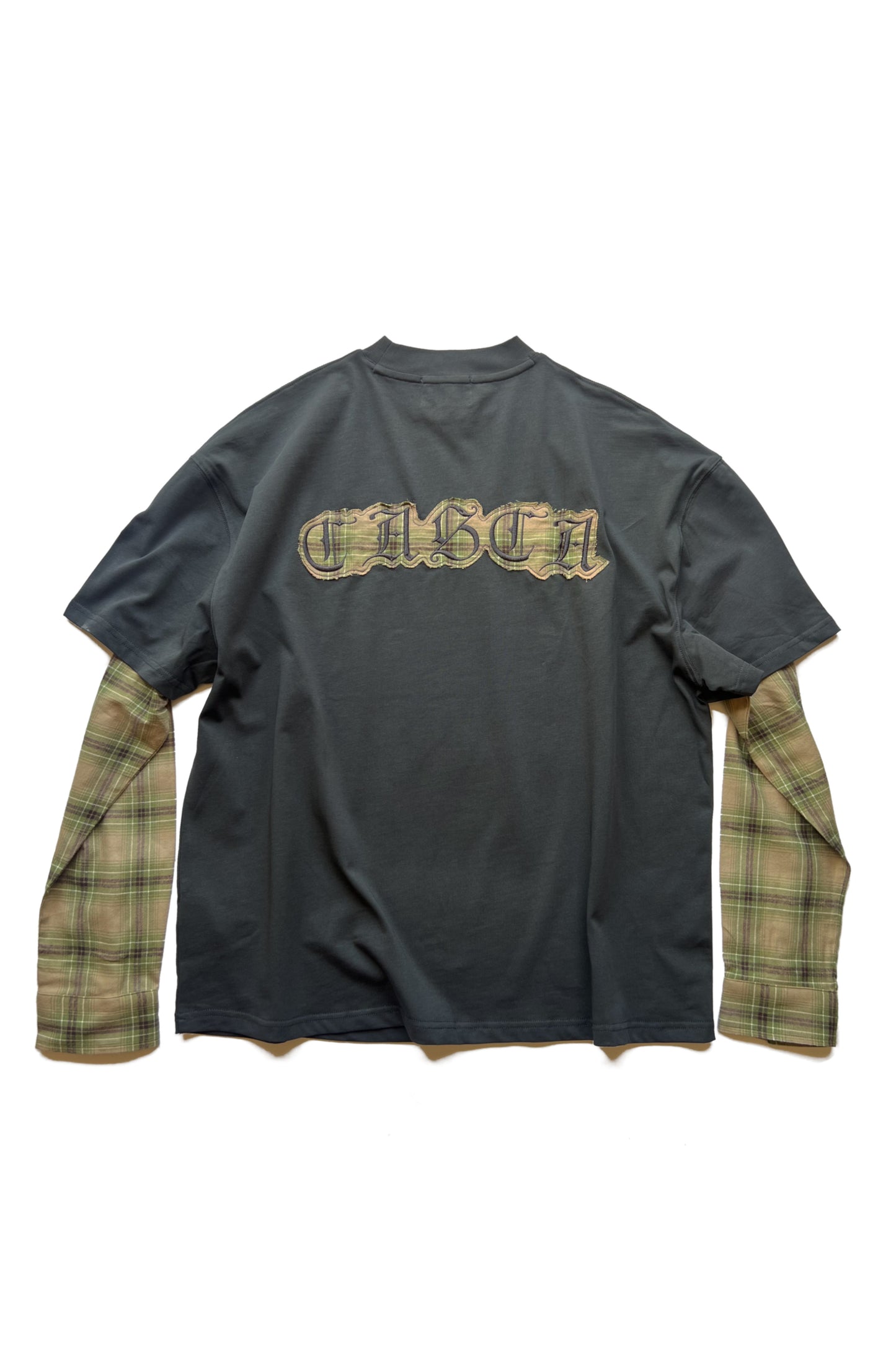 OVERSIZED LAYERED FLANNEL T-SHIRT