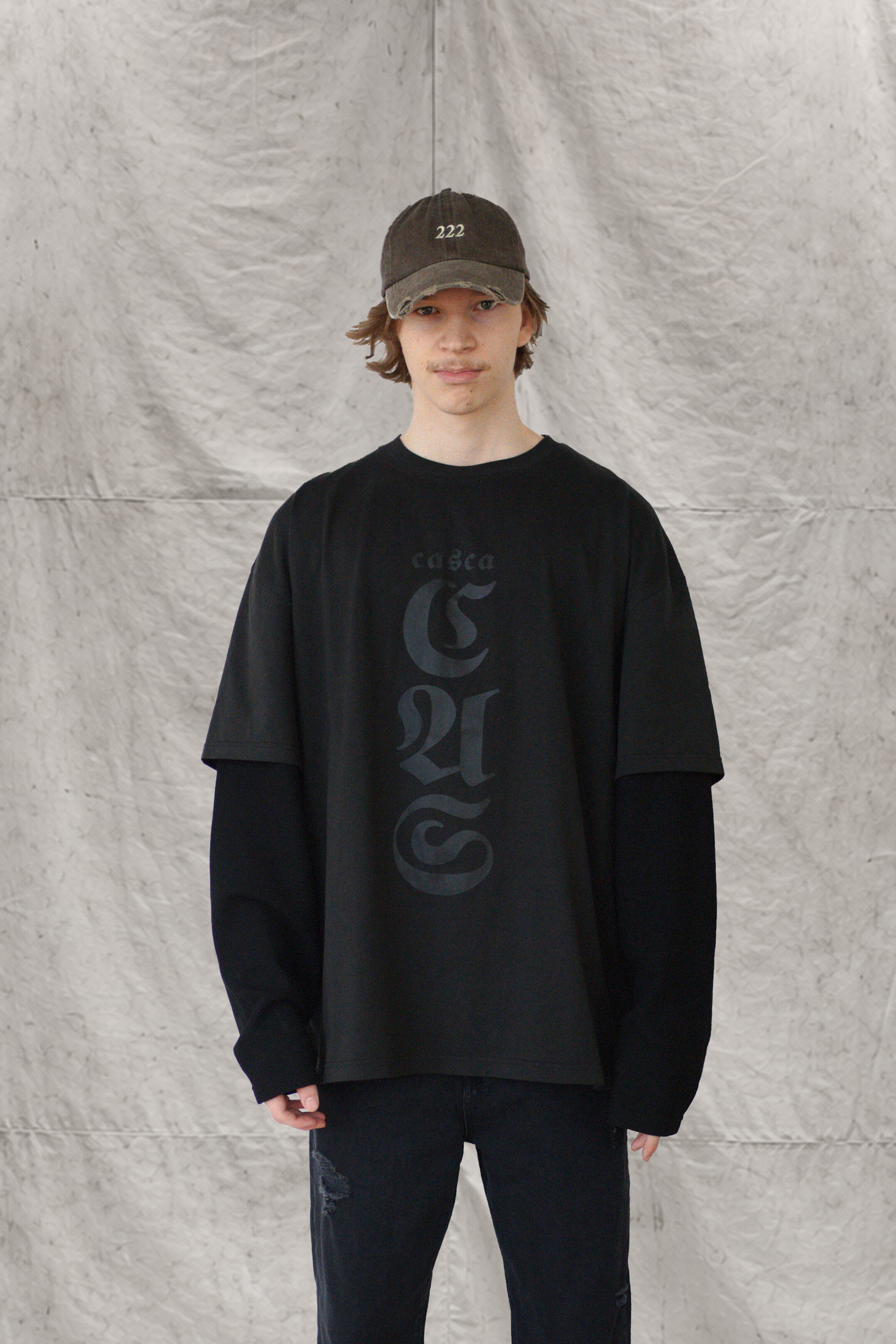 OVERSIZED LAYERED LS T-SHIRT – CASCA 222