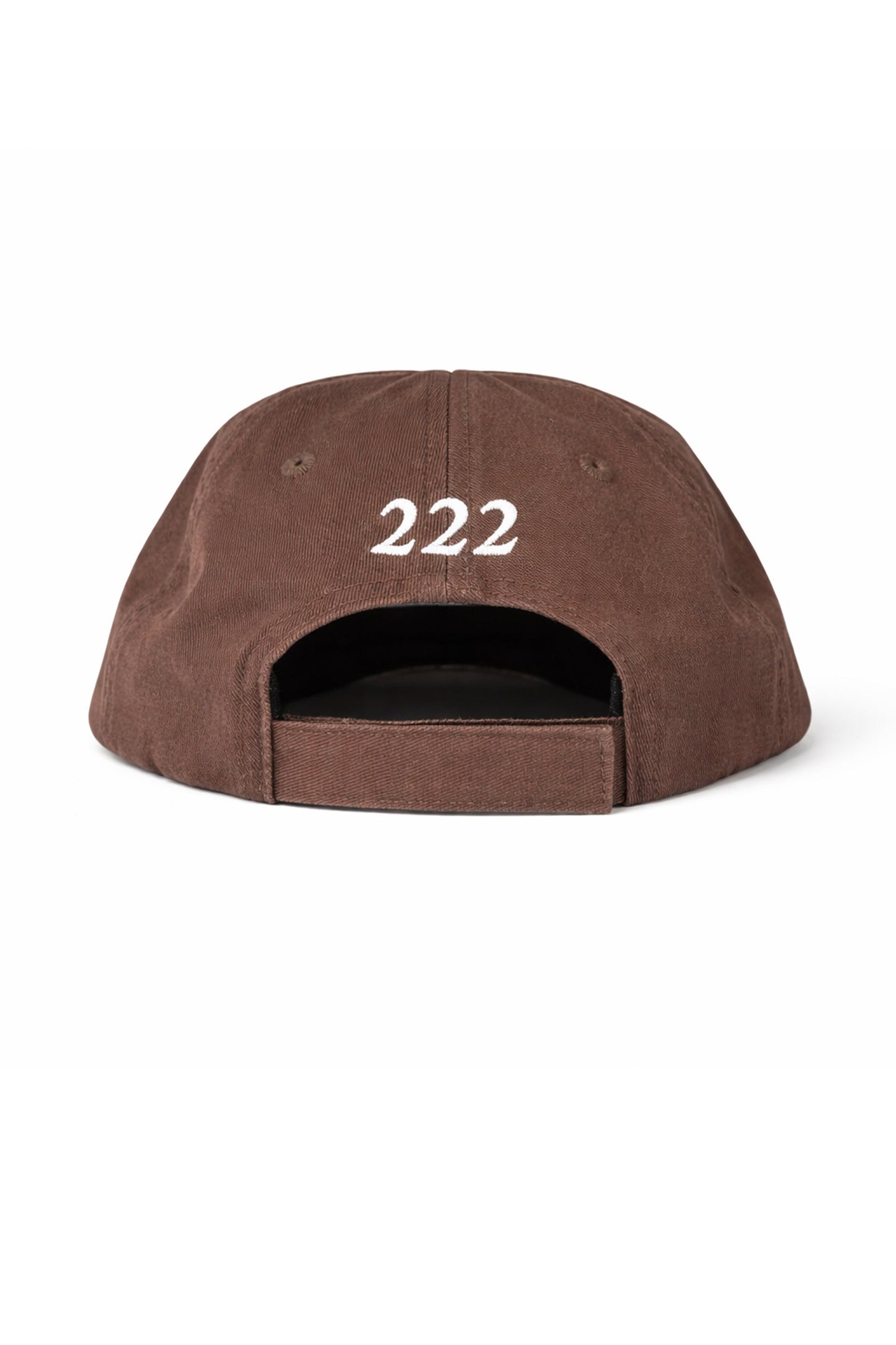 Brown pet bed with '222' printed on it against a white background